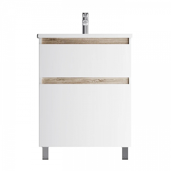 Тумба AM.PM X-Joy M85AFSX0652WG белый, дерево светлое + умывальник AM.PM X-Joy M85AWCC0652WG64