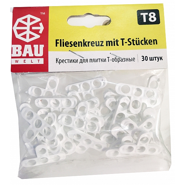 Крестики для плитки Bauwelt 01600-020080 Т8 8 мм 30 шт