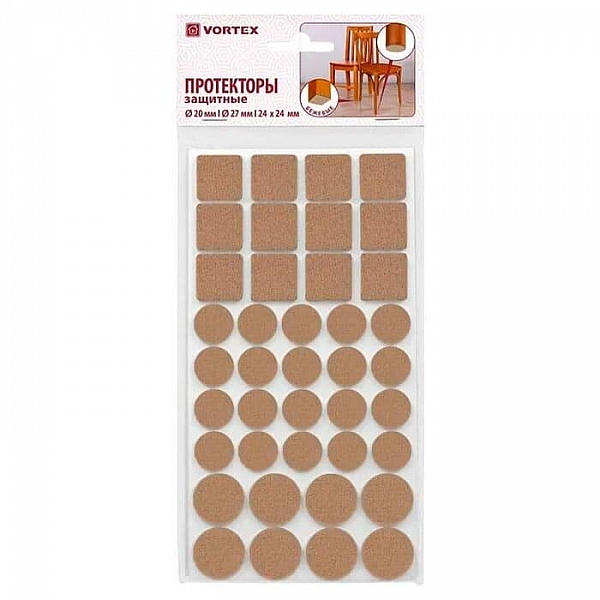 Протекторы фетровые Vortex 24383 бежевые