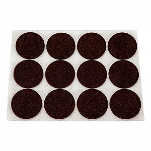 Протекторы для мебели Рыжий Кот самоклеящиеся 28 мм коричневый 12 шт. Изображение - 1