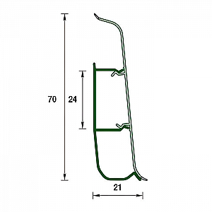 Плинтус напольный Ideal Deconika 274 Сосна северная 2200*70*21 мм. Изображение - 1