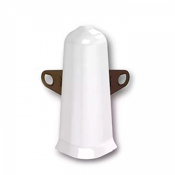 Угол наружный для плинтуса Ideal Deconika 85 мм 001-0 Белый глянцевый