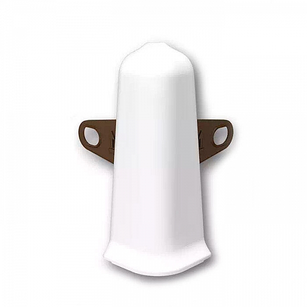 Угол наружный для плинтуса Ideal Deconika 55 мм 001 Белый