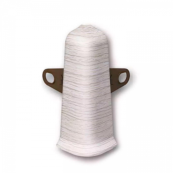 Угол наружный для плинтуса Ideal Deconika 85 мм 253 Ясень серый