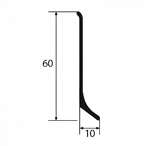 Плинтус напольный КТМ-2000 Н60-01А серебро 2500 мм. Изображение - 1