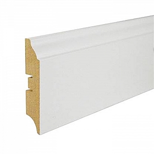 Плинтус напольный Smartprofile Paint 82 белый под покраску 2400*82 мм