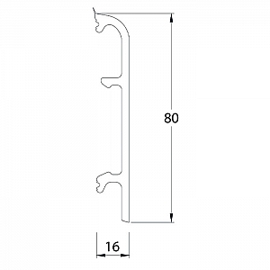 Плинтус напольный Comfort Классик Софт 406 Дуб серый 80*2200 мм. Изображение - 1