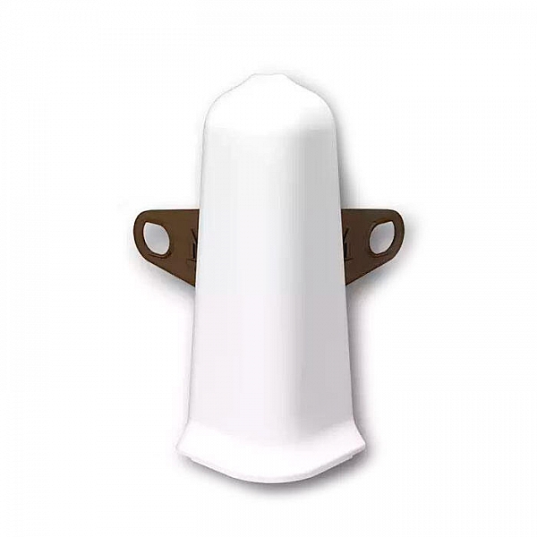 Угол наружный для плинтуса Ideal Deconika 70 мм 001 Белый 2 шт