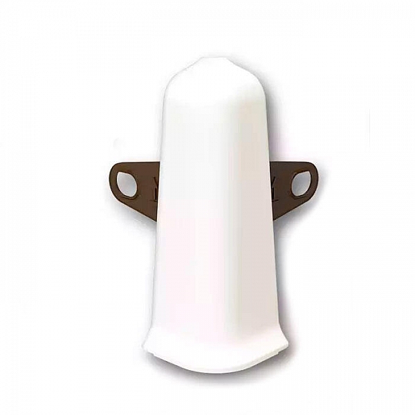 Угол наружный для плинтуса Ideal Deconika 85 мм 033 Кремово-белый 2 шт