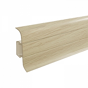 Плинтус напольный Rico Leo 114 Клен высокогорный с кабель-каналом 2500*56*22 мм