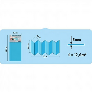 Подложка гармошка Солид 12000*1050*500*5 мм синяя. Изображение - 2