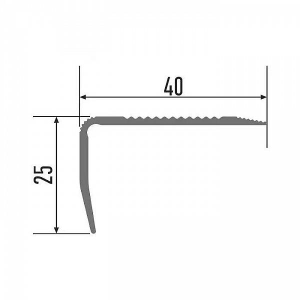 Порог КТМ-2000 664-01Н Серебро 1.35 м