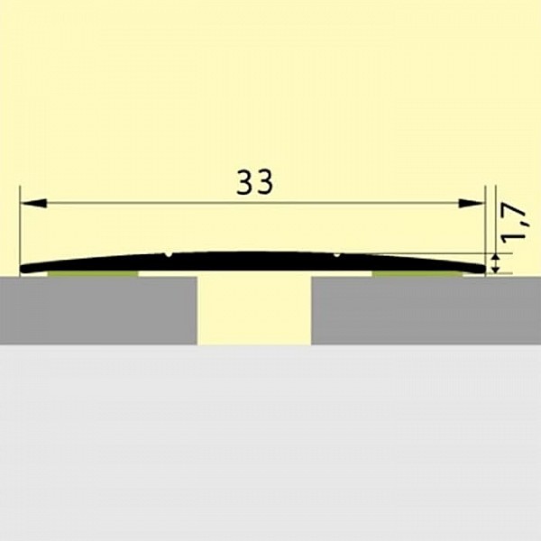 Порог Русский профиль 33 мм Ясень серый 1.8 м на клеевой основе