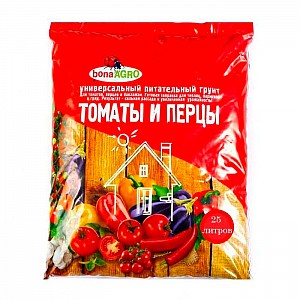 Грунт питательный BonaAGRO для томатов и перцев 25 л