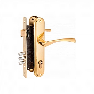 Замок врезной Аллюр 0203 GP 10 1017 латунь