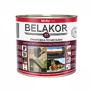 Грунтовка MAV Belakor 01 по металлу антикоррозийная красно-коричневый 1 л
