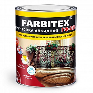 Грунтовка Farbitex ГФ-021 красно-коричневая 1.8 кг