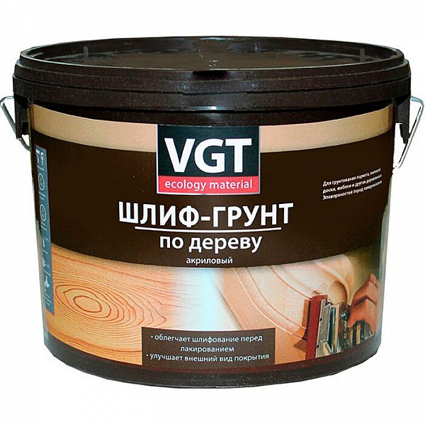 Шлиф-грунт VGT ВД-АК-0301 по дереву 0.9 кг