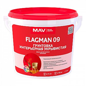 Грунтовка MAV Flagman 09 интерьерная укрывистая белая 1 л