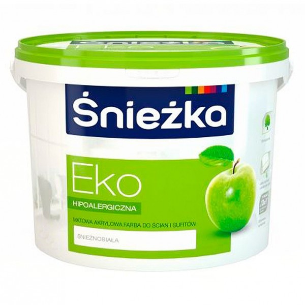 Краска Sniezka Eko гипоаллергенная для стен и потолков 3 л снежно-белая