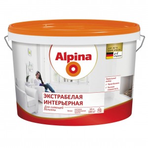 Краска Alpina Экстрабелая интерьерная 10 л белая