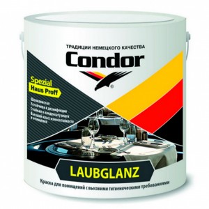 Краска Condor Laubglanz для помещений с высокими гигиеническими требованиями 10 л белая