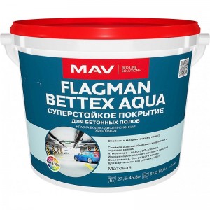 Краска MAV Flagman Bettex Aqua суперстойкое покрытие 5 л белая