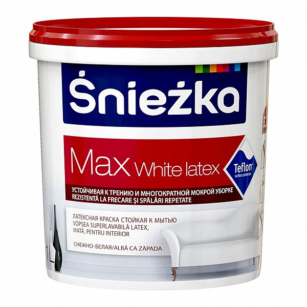 Краска Sniezka Max White Latex 1 л белая