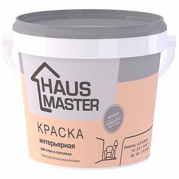 Краска MAV Haus Master интерьерная матовая 3 л белая
