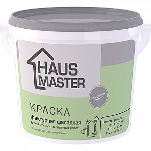 Краска MAV Haus Master фактурная фасадная для наружных и внутренних работ 5 л белая