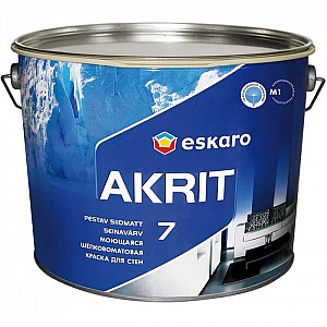 Краска Eskaro Akrit 7 шелковисто-матовая для стен и потолков 9.5 л