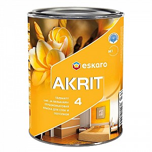 Краска Eskaro Akrit 4 глубокоматовая для стен и потолков 0.95 л