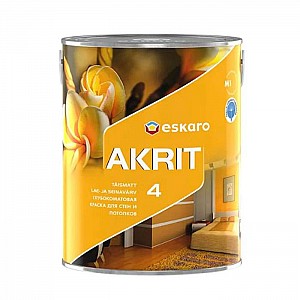 Краска Eskaro Akrit 4 глубокоматовая для стен и потолков 2.85 л