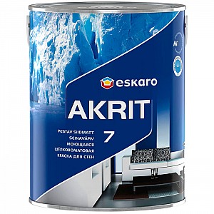 Краска Eskaro Akrit 7 шелковисто-матовая для стен и потолков 2.85 л