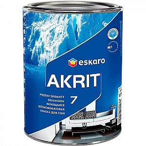 Краска Eskaro Akrit 7 шелковисто-матовая для стен и потолков 0.95 л
