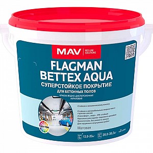 Краска MAV Flagman Bettex Aqua суперстойкое покрытие 11 л желтая матовая
