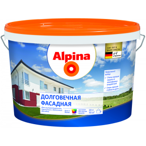 Краска Alpina Долговечная фасадная База 1 10 л белая