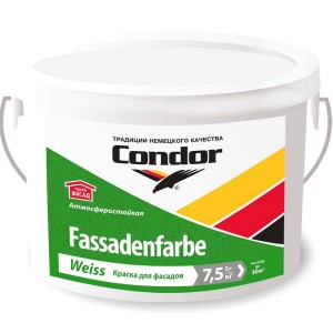 Краска Condor Fassadenfarbe-Weiss 7.5 кг белая