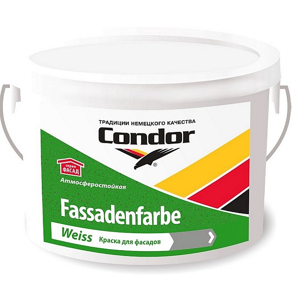 Краска Condor Fassadenfarbe-Weiss 1.5 кг белая