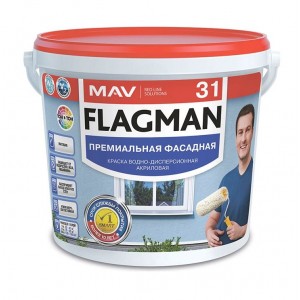 Краска MAV Flagman 31 премиальная фасадная 5 л белая