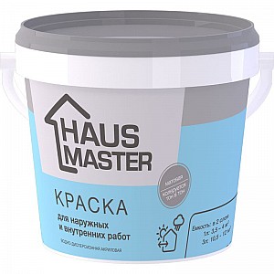 Краска MAV Haus Master для внутренних и наружных работ 1 л белая
