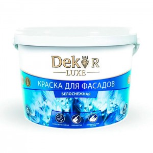 Краска Dekor ВД-АК 111 для фасадов 7 кг белоснежная