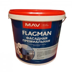 Краска MAV Flagman фасадная белая матовая 11 л