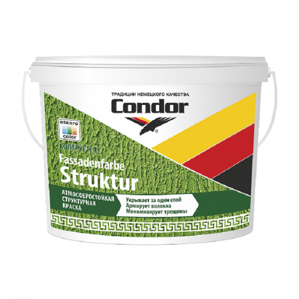 Краска Condor Fassadenfarbe-Struktur 0.2-0.5 мм 7.5 кг