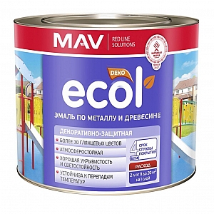 Эмаль Mav Ecol ПФ-115 2.4 л оранжевая