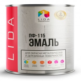 Эмаль Lida ПФ-115 2 кг красная