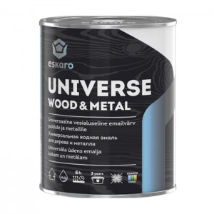 Эмаль Eskaro UNIVERSE Wood&Metal Black для деревянных и металлических поверхностей 0.9 д