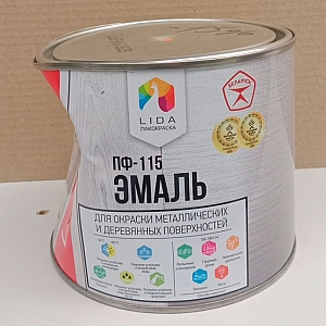 УЦЕНКА Эмаль Lida ПФ-115 2 кг оранжевая. Изображение - 1