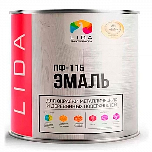 УЦЕНКА Эмаль Lida ПФ-115 2 кг оранжевая