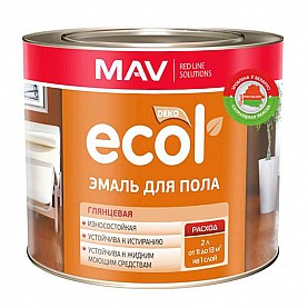 Эмаль MAV Ecol ПФ-266 для пола 2.4 л желто-коричневая